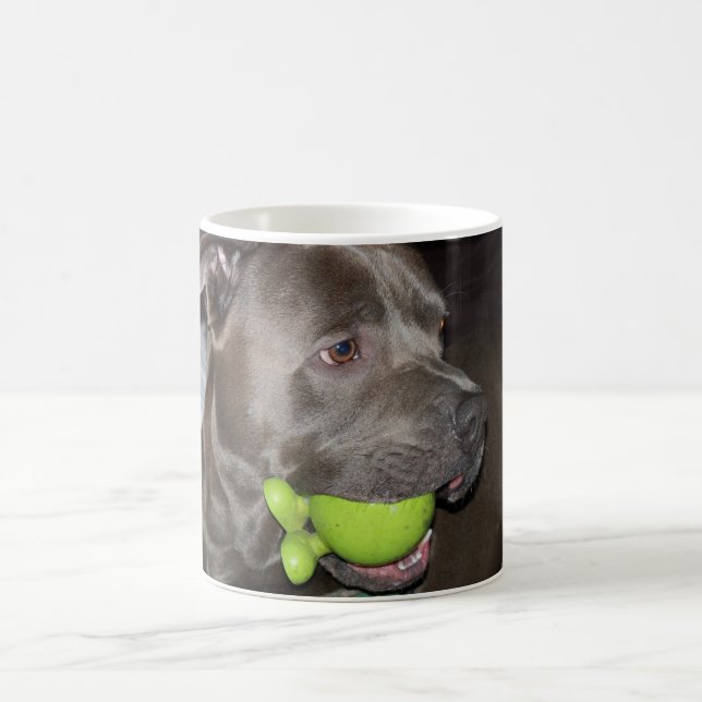 Taza De Café Perro lindo con tazón de café verde (Centro)