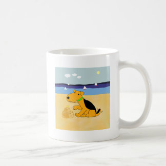Taza De Café Perro lindo de Airedale Terrier del dibujo animado