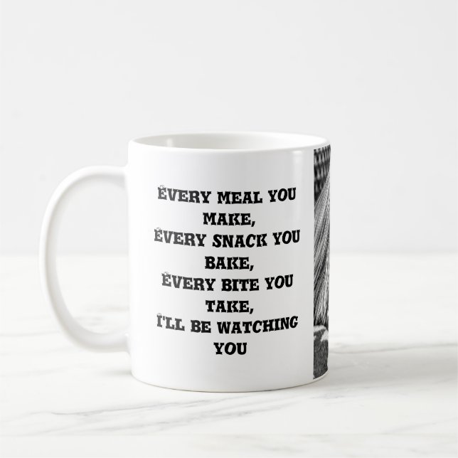 Taza De Café Perro lindo divertido de Yorkshire Terrier blanco (Izquierda)