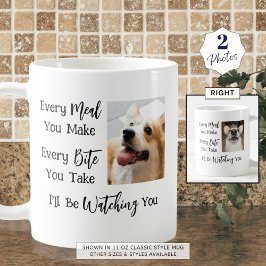 Taza De Café Perro Lover Perro Divertido diciendo dos fotos