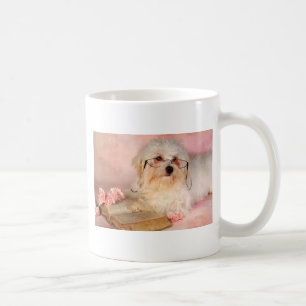 Taza De Café Perro maltés blanco