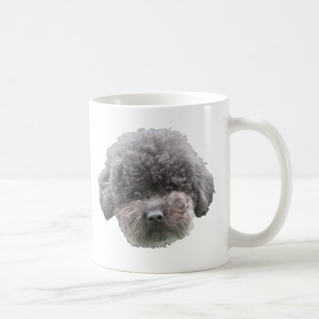 Taza De Café Perro maltipoo negro lindo mugre cara (Derecha)