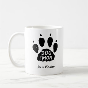 Taza De Café Perro Mamá con pata Imprimir nombre y raza persona