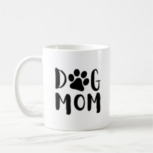 Taza De Café Perro Mamá con Paw Print  Gracioso café Mug
