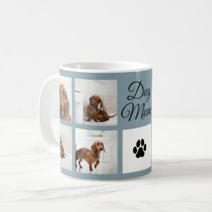 Taza De Café Perro Mamá Paw Imprimir Ocho Fotos Personalizado