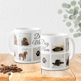 Taza De Café Perro Mamá Paw Imprimir Ocho Fotos Personalizado