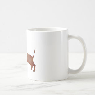 Taza De Café Perro marrón de Dachshund 325 ml Mug blanco clásic