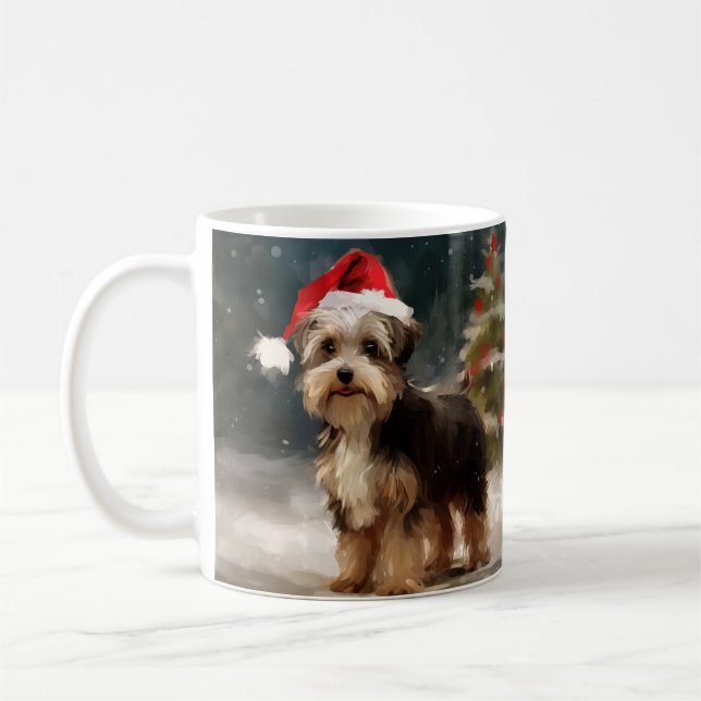 Taza De Café Perro más aterrador en Navidades de nieve (Izquierda)