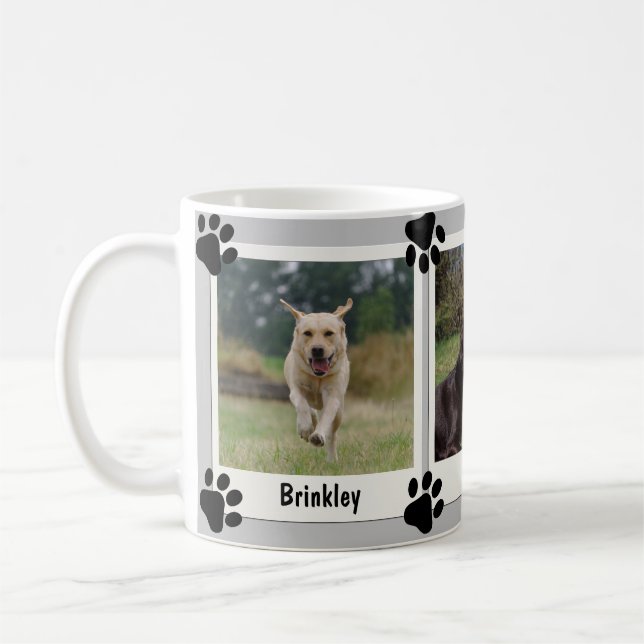 Taza De Café Perro mascota Gato Paws 3 Viejos Fotografías Insta (Izquierda)