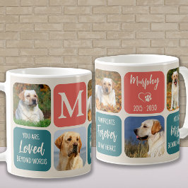Taza De Café Perro Memorial Regalo Mascota Pérdida Colores Retr