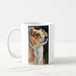 Taza De Café Perro mestizo de chihuahua terrier en primer plano