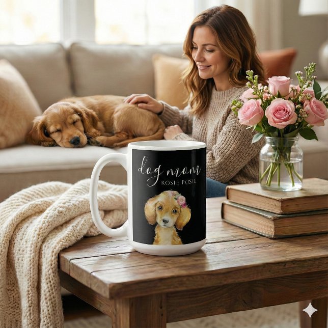 Taza De Café Perro Mom Mug (Celebrate a special dog mom with this cute personalized mug! )