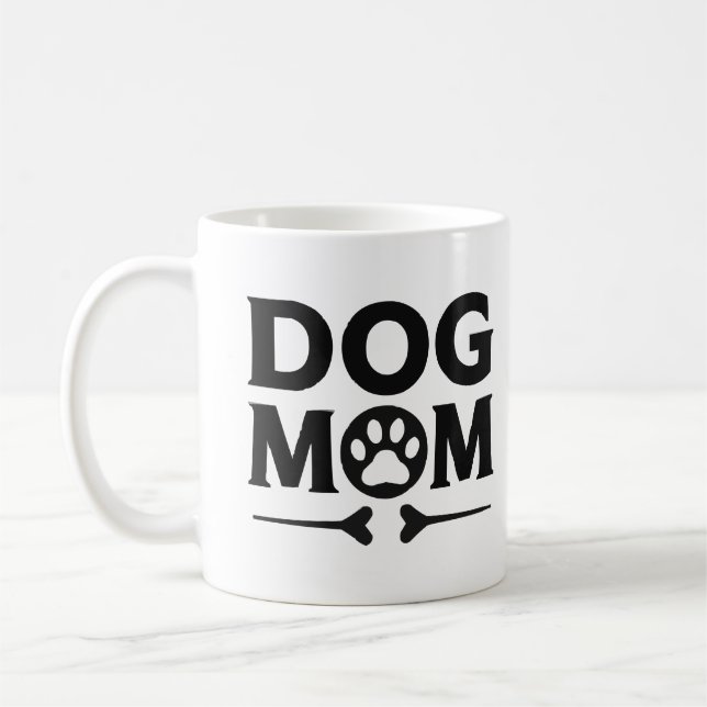 Taza De Café Perro Mom Mug - Impresión de Papas para los amante (Izquierda)