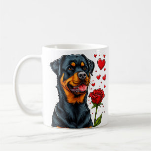 Taza De Café Perro mono de San Valentín