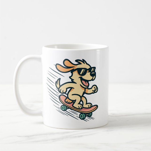 Taza De Café Perro Monopatín (Izquierda)