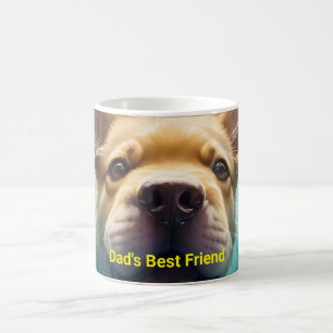 Taza De Café Perro Nadando con flores