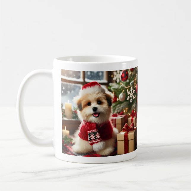 Taza De Café (Perro ♥️ Navidades) Classic Mug, 11 oz (Izquierda)