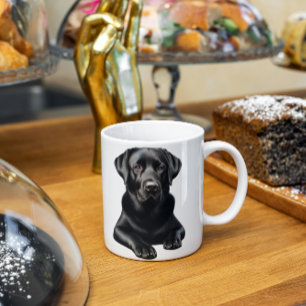Taza De Café Perro negro del labrador