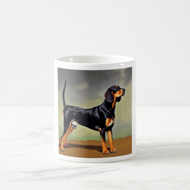 Taza De Café Perro negro y moreno (Centro)