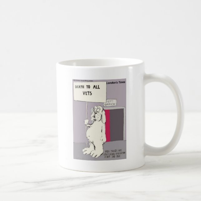 Taza De Café Perro neutral lucha contra regalos divertidos y te (Derecha)