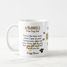 Taza De Café Perro Papá Gracioso Cute Mug Regalos Personalizado