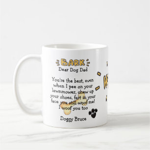 Taza De Café Perro Papá Gracioso Cute Mug Regalos Personalizado
