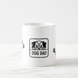 Taza De Café Perro papá Mug - regalo de impresión de papel lind