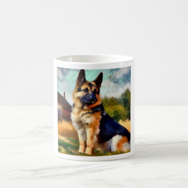 Taza De Café Perro pastor alemán (Centro)