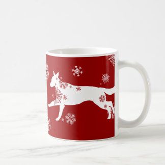 Taza De Café Perro pastor alemán blanco copo de nieve