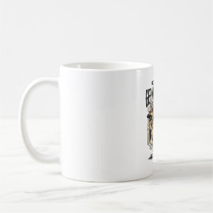 Taza De Café Perro Pastor Alemán Gráfico Grabado Vintage Amor P