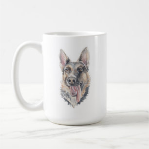 Taza De Café Perro pastor alemán Mug   15 oz
