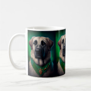 Taza De Café Perro pastor anatoliano con vestido del Día de San