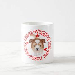Taza De Café Perro pastor australiano, besos descuidados