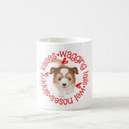 Taza De Café Perro pastor australiano, besos descuidados