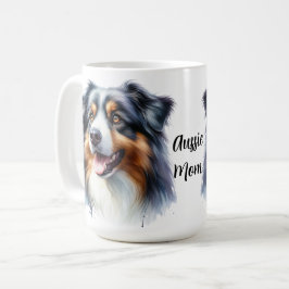 Taza De Café Perro pastor australiano de tres colores