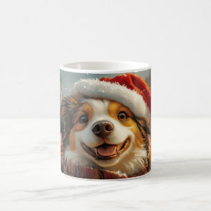 Taza De Café Perro Pastor de Anatolia Montaña Rusa Navidad