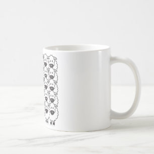 Taza De Café Perro pastor de Shetland en las ovejas
