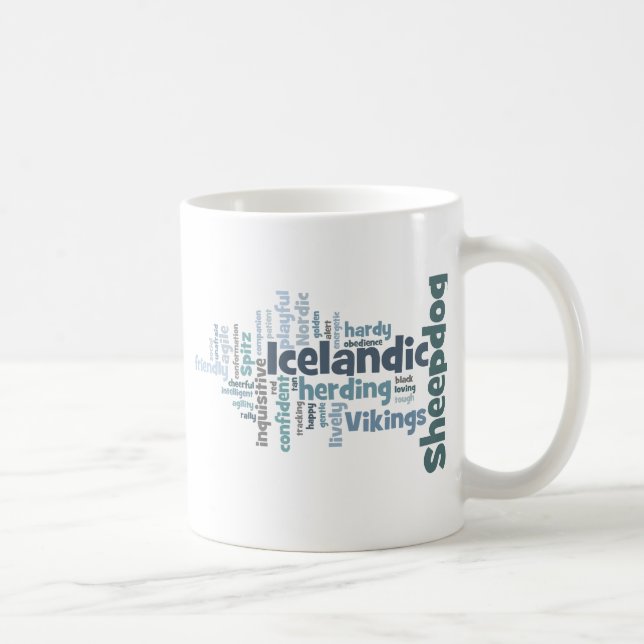 Taza De Café Perro pastor islandés (Derecha)