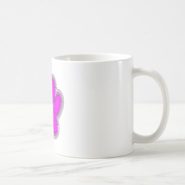 Taza De Café Perro Paw En Rosa Con Salidas (Derecha)