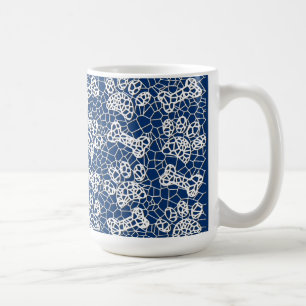 Taza De Café Perro Paws and Bones Faux Lace Art Print