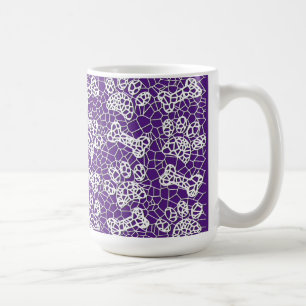 Taza De Café Perro Paws and Bones Faux Lace Art Print