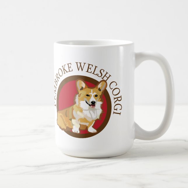 Taza De Café Perro pembroke welsh corgi (Derecha)