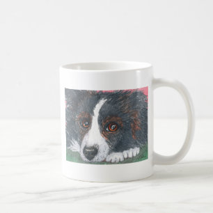 Taza De Café Perro pensativo del border collie
