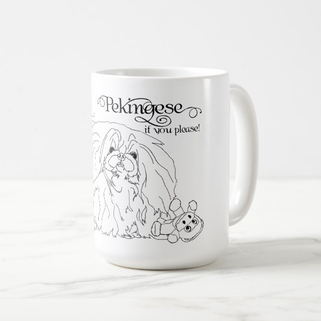 Taza De Café Perro pequinés (Anverso derecho)