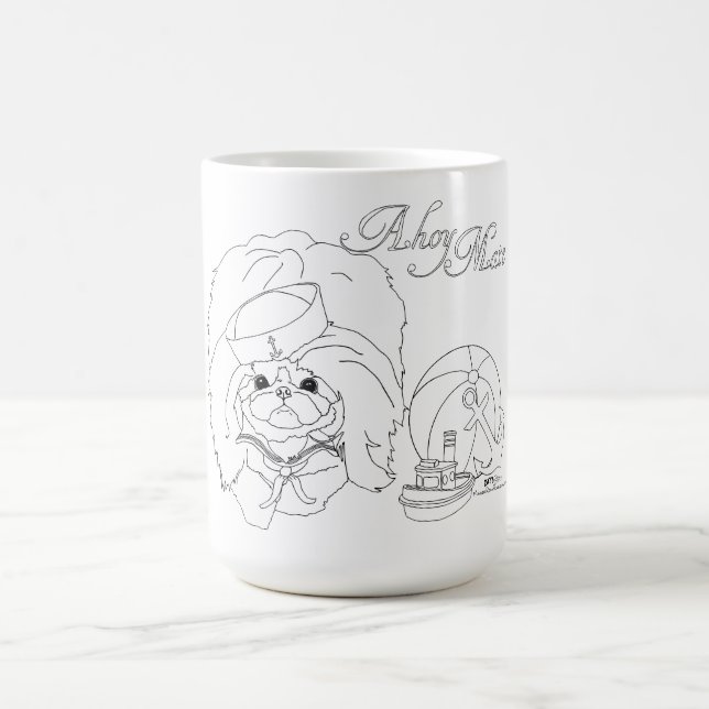 Taza De Café Perro Pequinés Marinero (Centro)