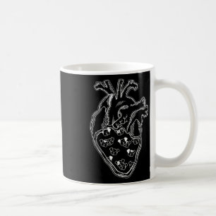 Taza De Café Perro Perro Anatomía del Corazón Estilo Tattoo