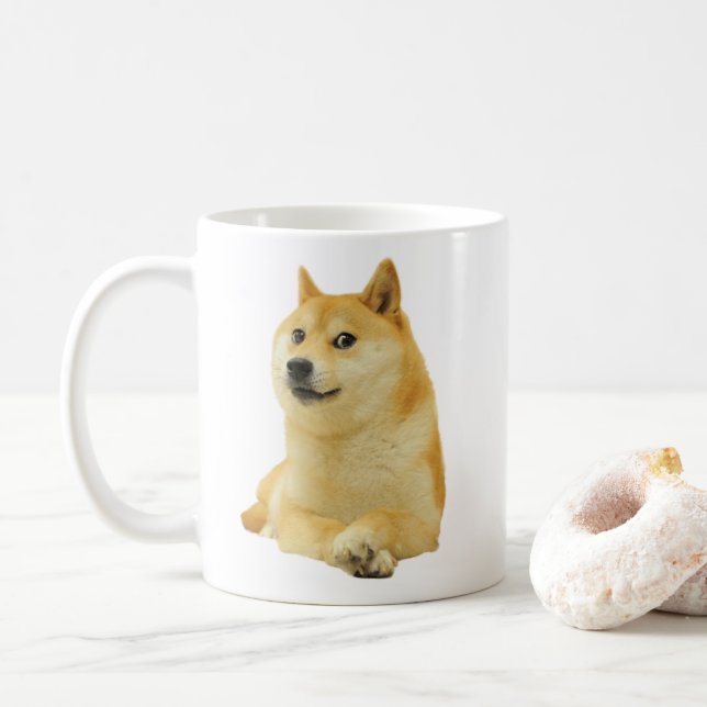 Taza De Café Perro Perro Perro Meme Mug Doble cara (Con donut)