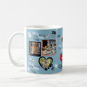 Taza De Café Perro personalizado Cara Mug, foto de perro person