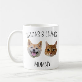 Taza De Café Perro personalizado con cara de gato, regalo de pe