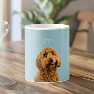 Taza De Café Perro Personalizado con Nombre   Foto de Mascota P